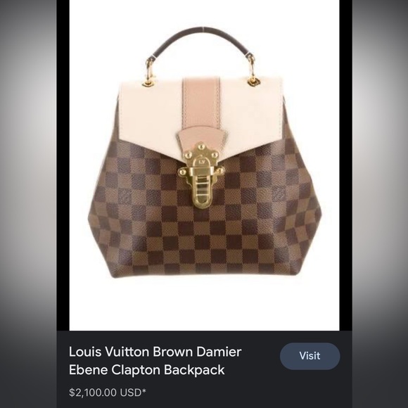 Louis Vuitton Clapton Damier Ebene Backpack - Picture 2 of 6